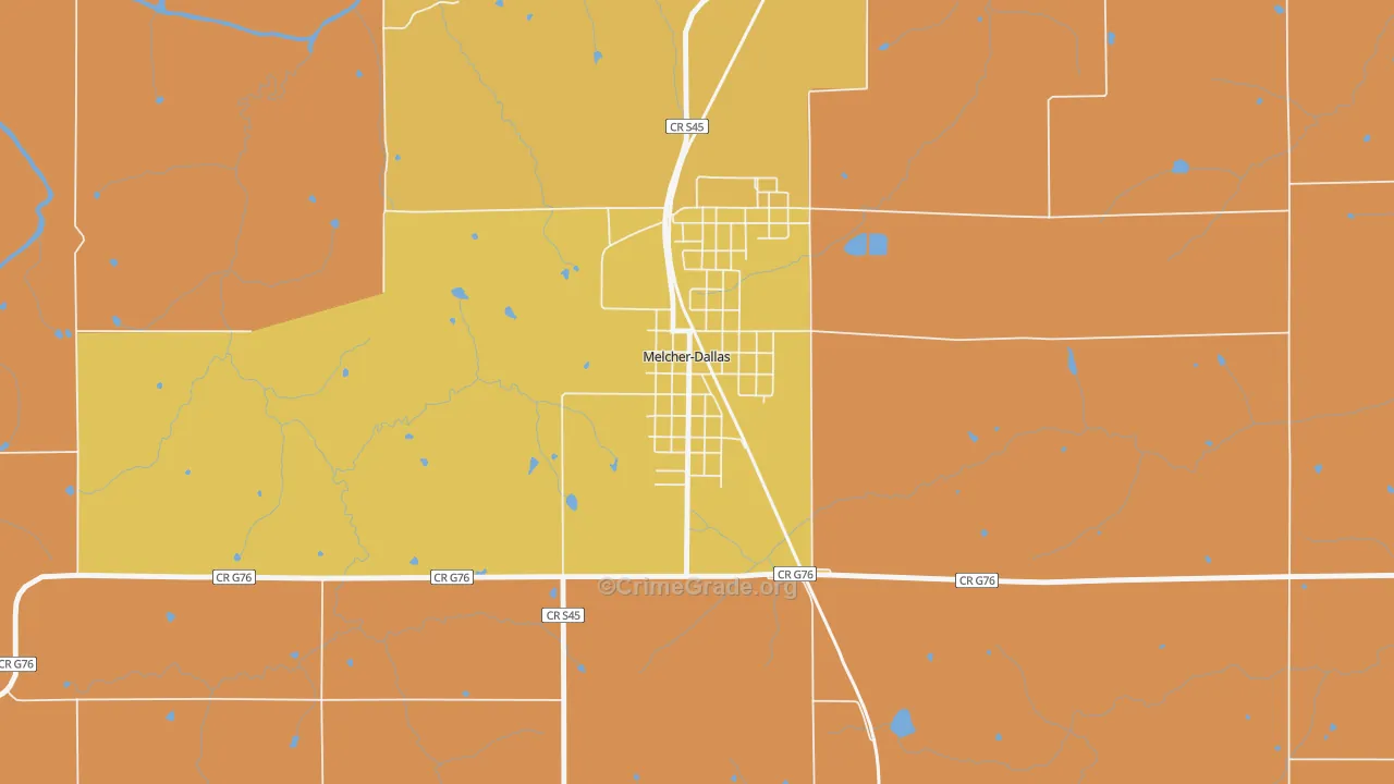 50163, IA Map of Theft Rates