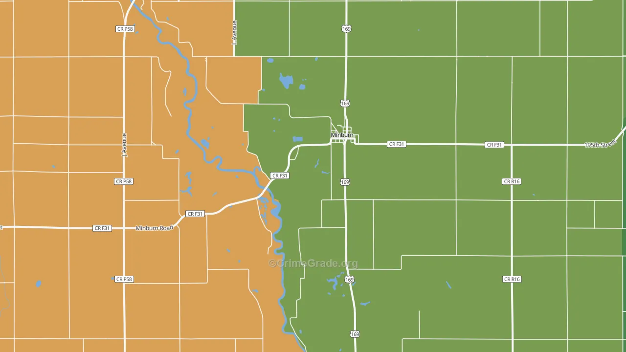 50167, IA Map of Theft Rates