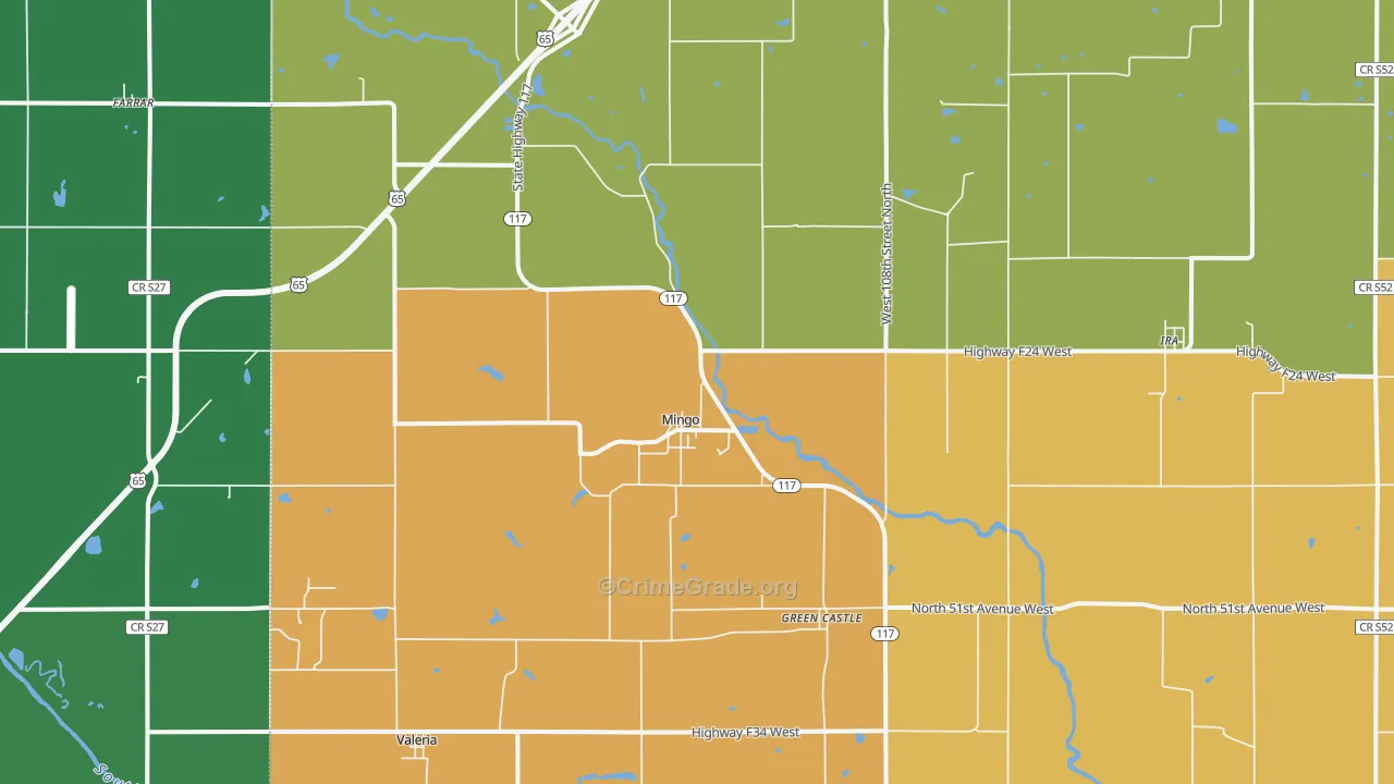 50168, IA Map of Theft Rates