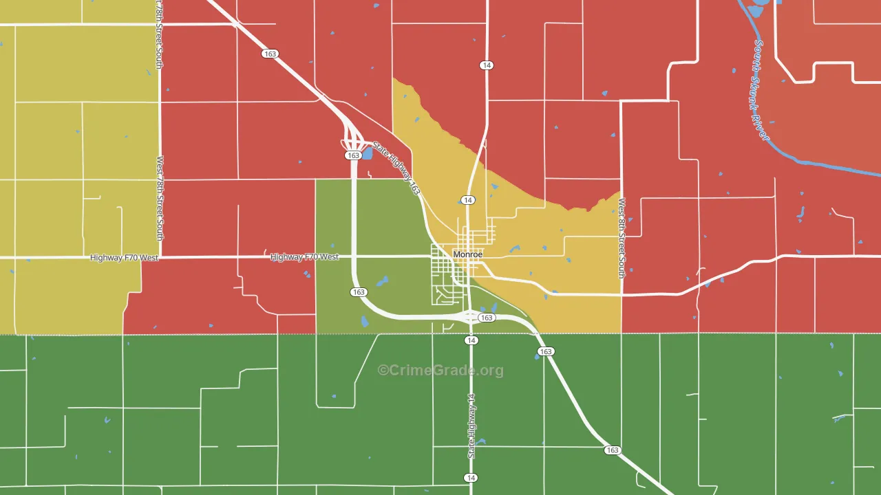 50170, IA Map of Theft Rates