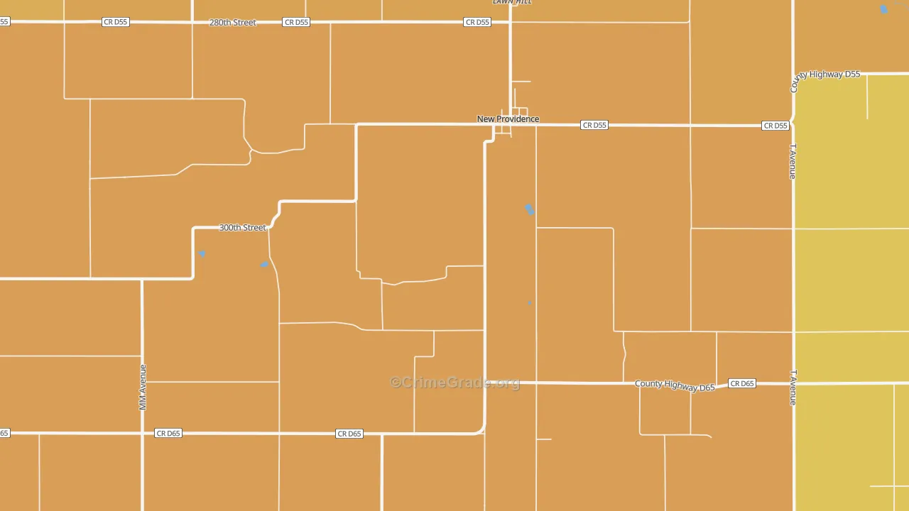 50206, IA Map of Theft Rates