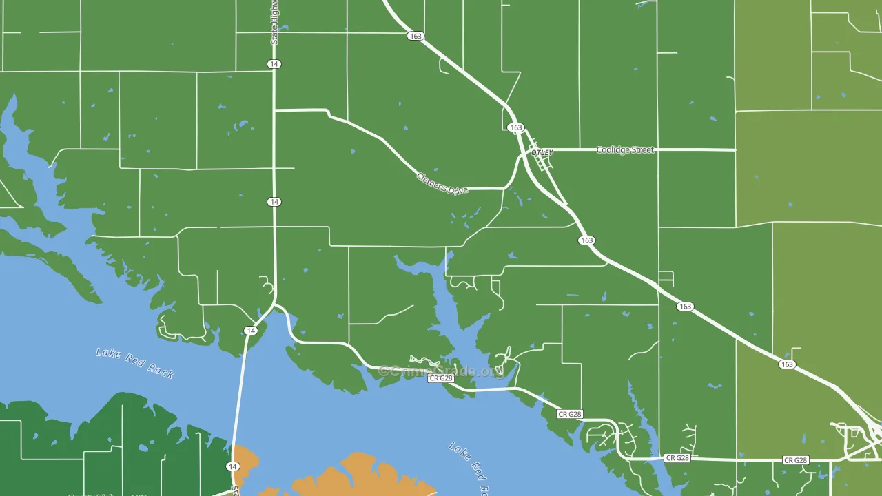 50214, IA Map of Theft Rates