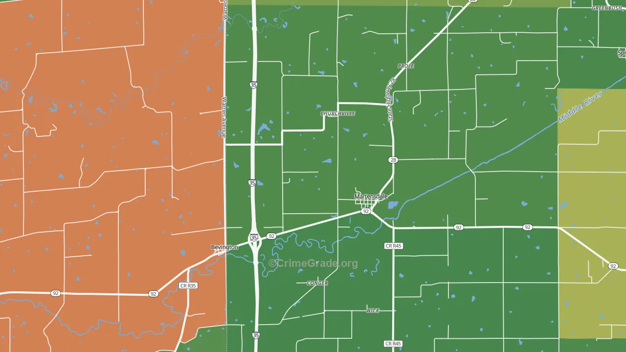 50229, IA Map of Theft Rates