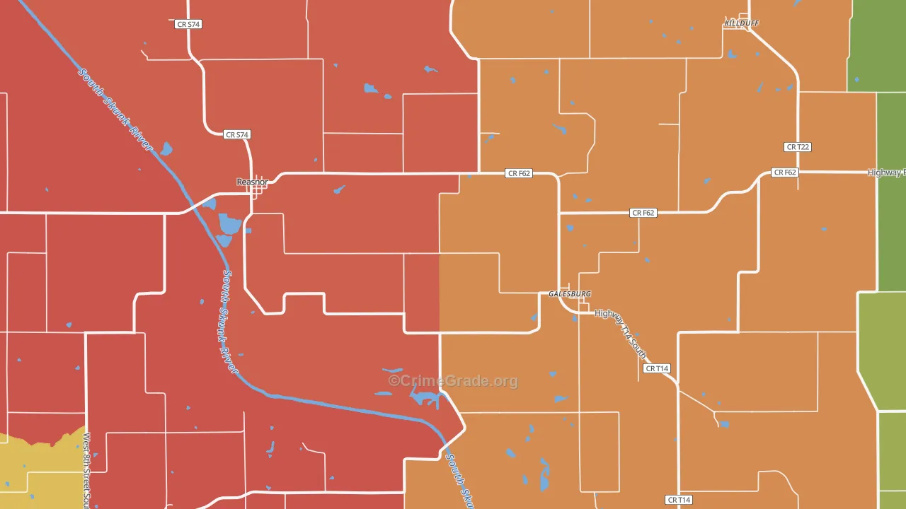 50232, IA Map of Theft Rates