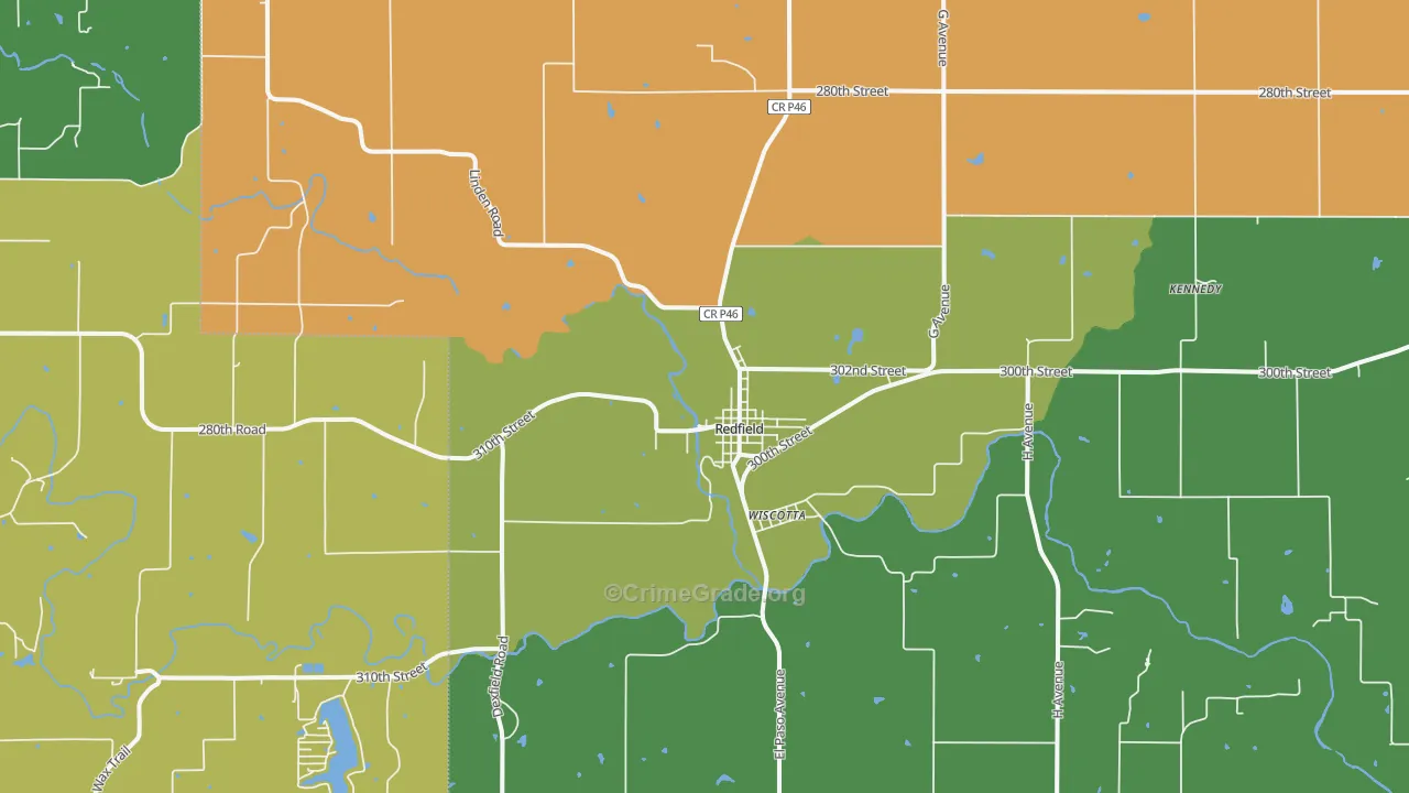 50233, IA Map of Theft Rates