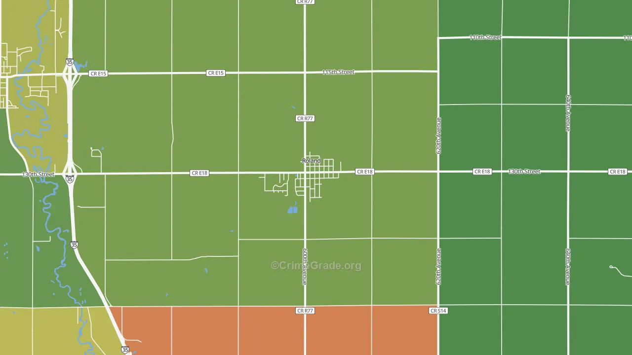 50236, IA Map of Theft Rates