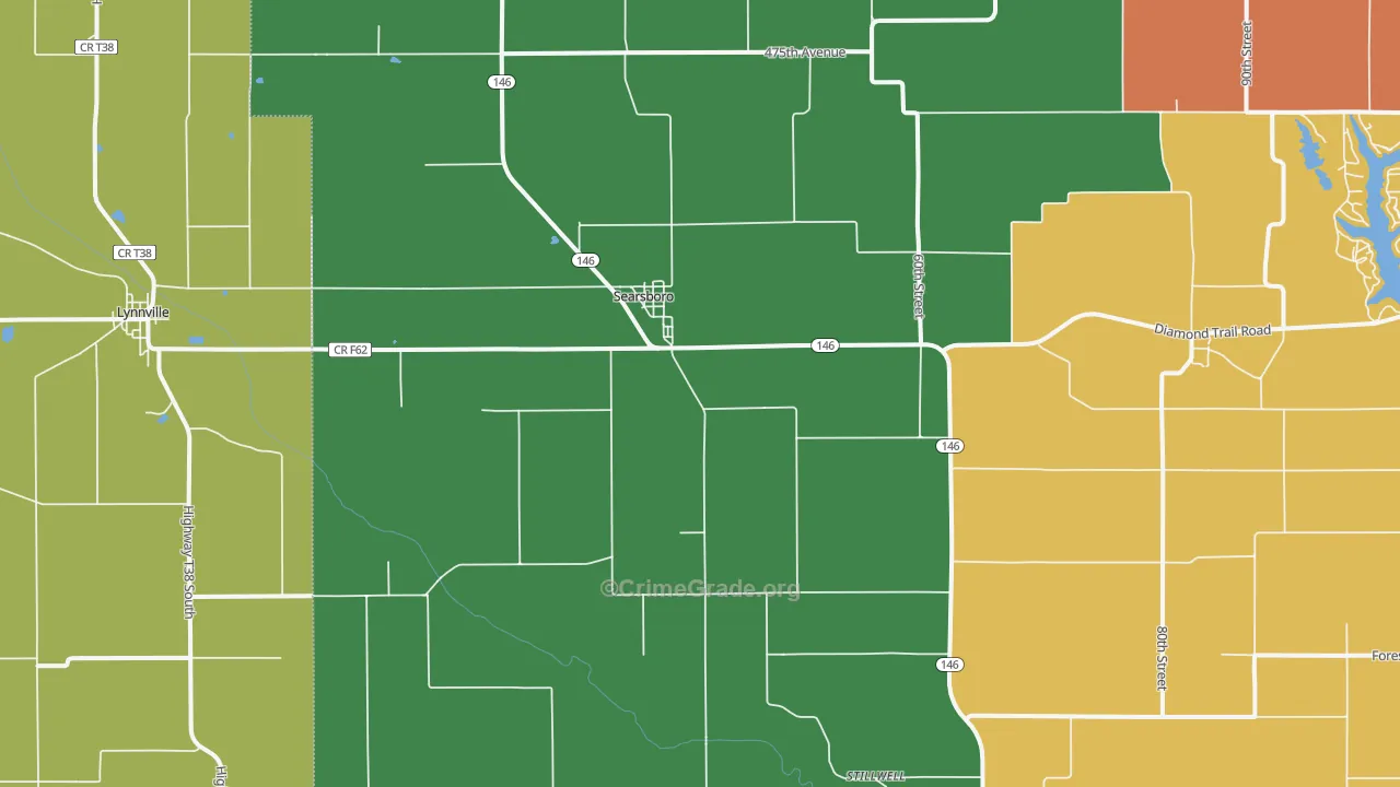 50242, IA Map of Theft Rates