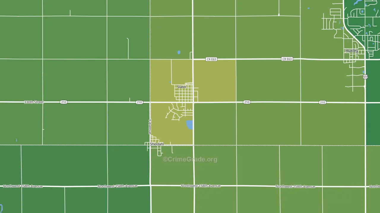 50244, IA Map of Theft Rates