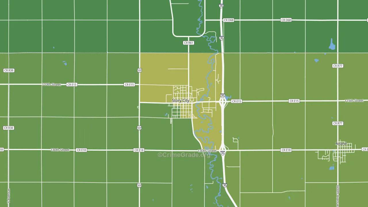 50248, IA Map of Theft Rates