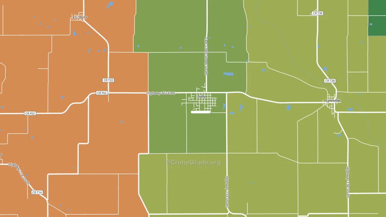 50251, IA Map of Theft Rates