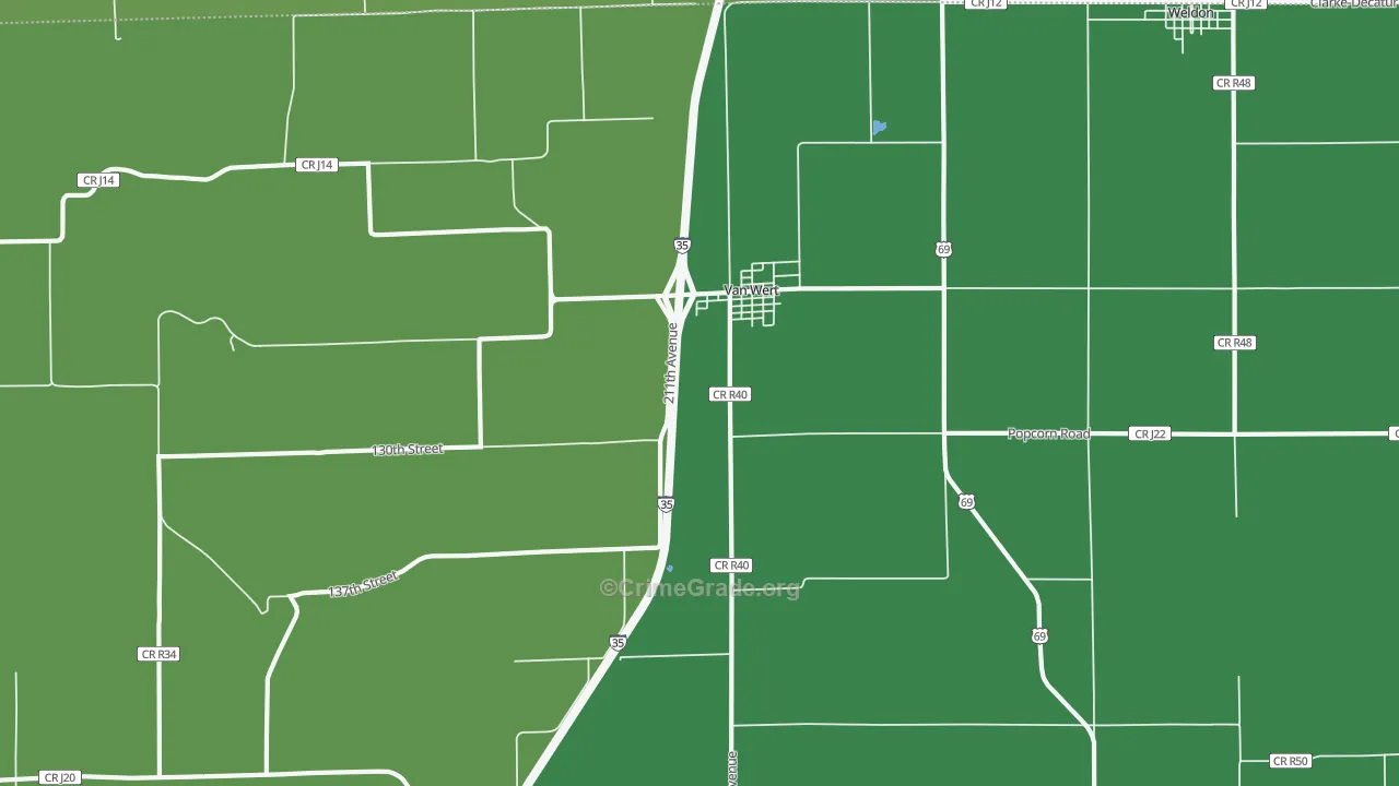 50262, IA Map of Theft Rates