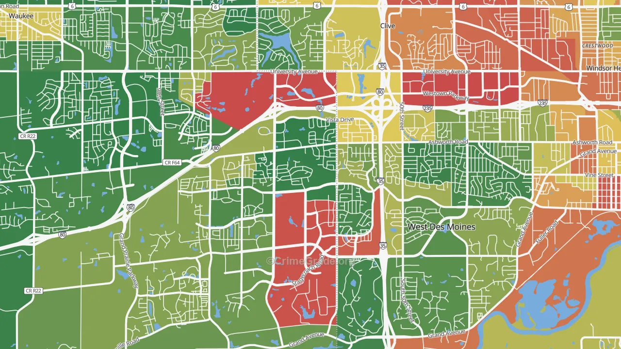 50266, IA Map of Theft Rates