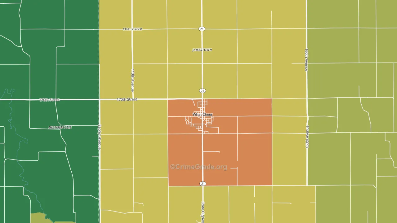50268, IA Map of Theft Rates