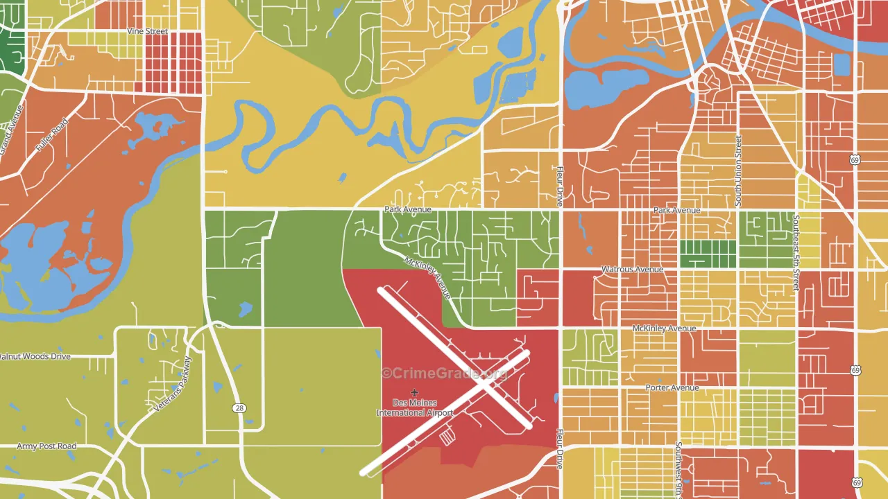 50321, IA Map of Theft Rates