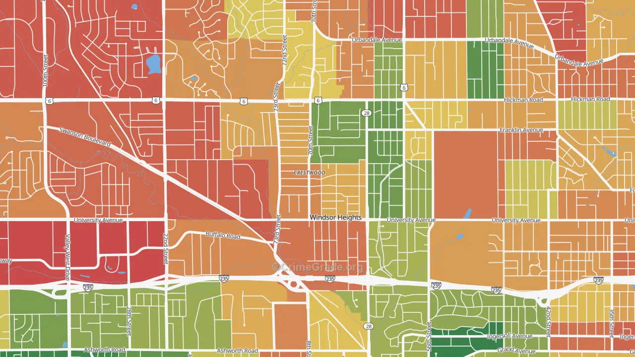 50324, IA Map of Theft Rates