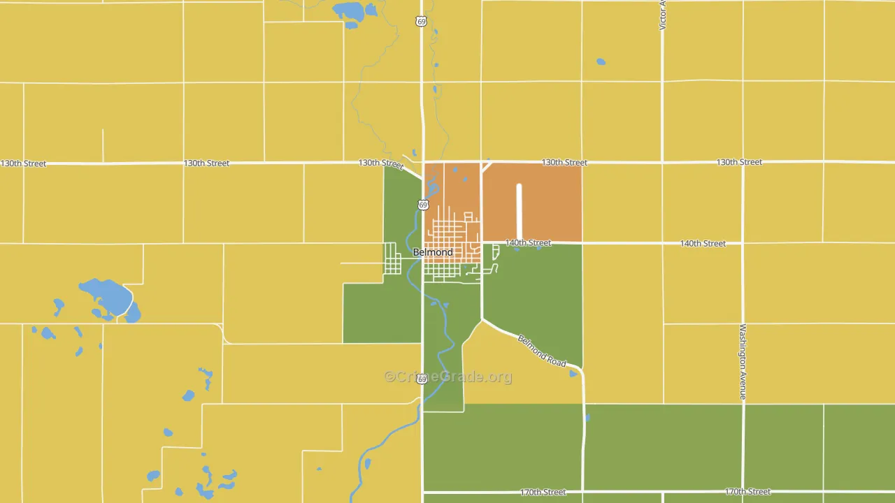 50421, IA Map of Theft Rates