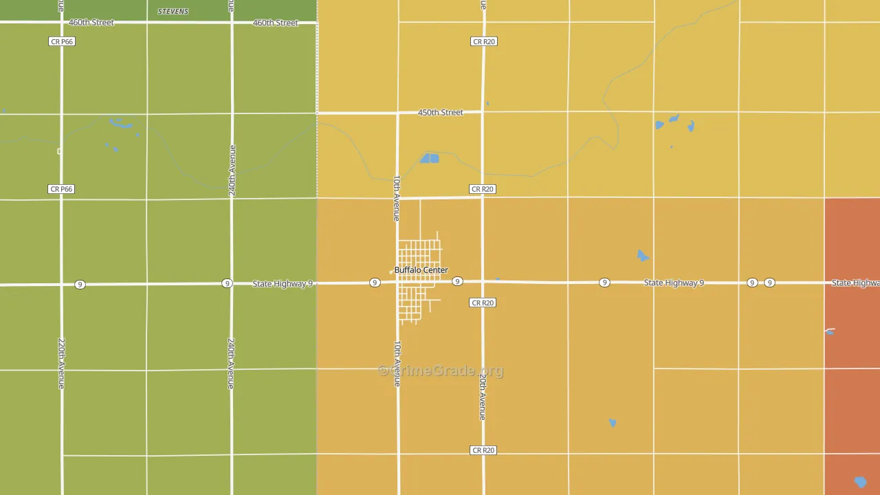 50424, IA Map of Theft Rates