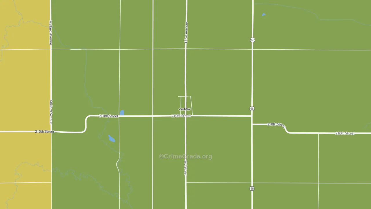 50427, IA Map of Theft Rates