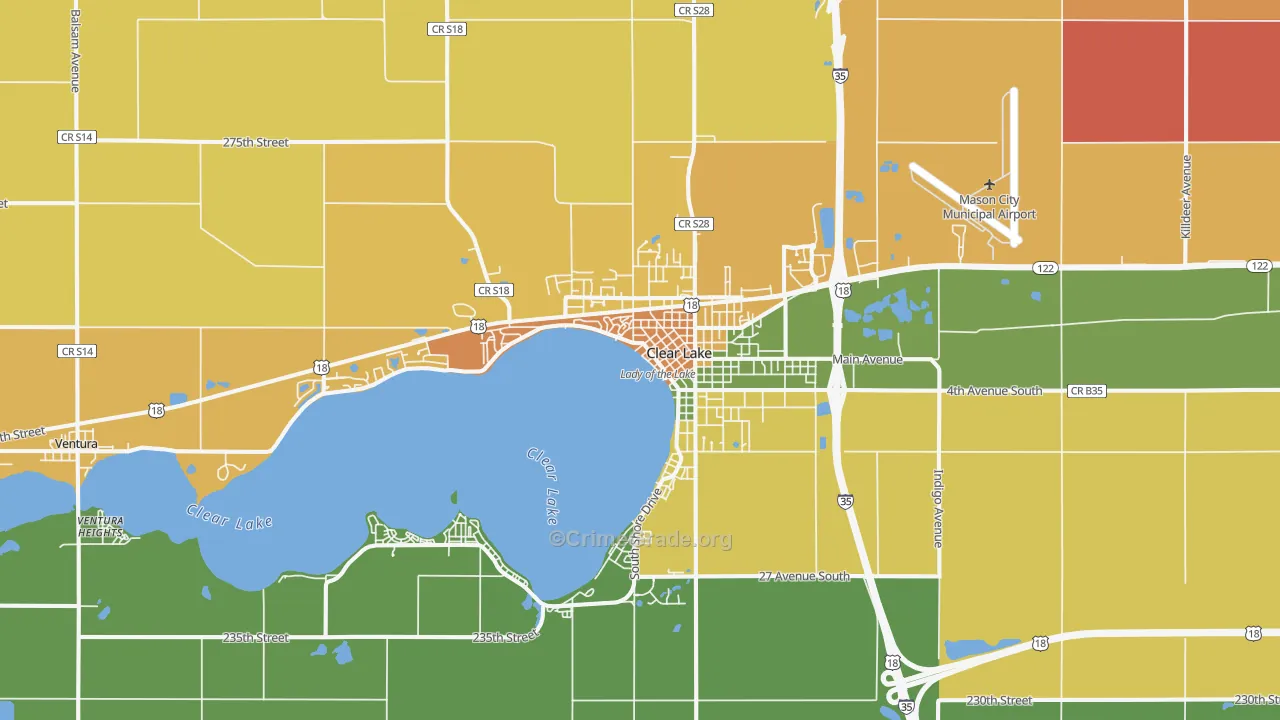 50428, IA Map of Theft Rates