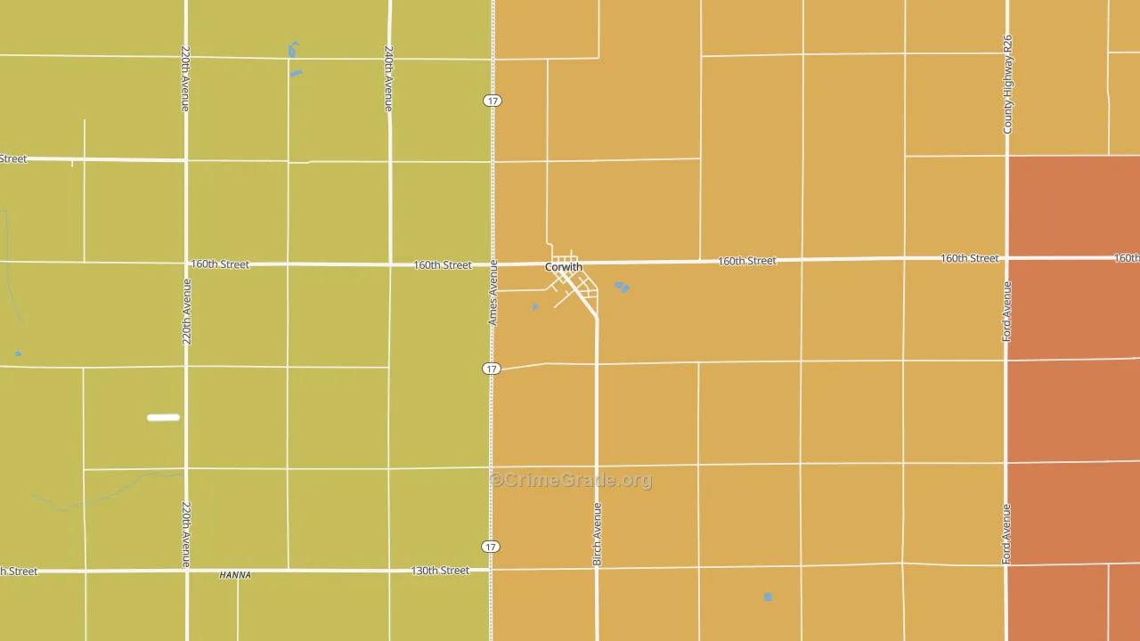 50430, IA Map of Theft Rates