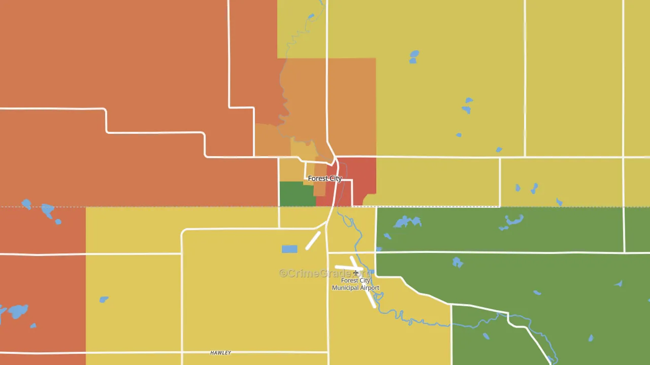 50436, IA Map of Theft Rates