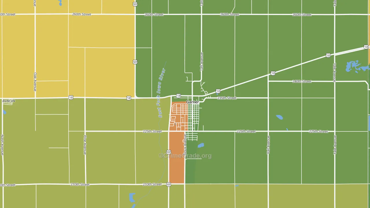50438, IA Map of Theft Rates