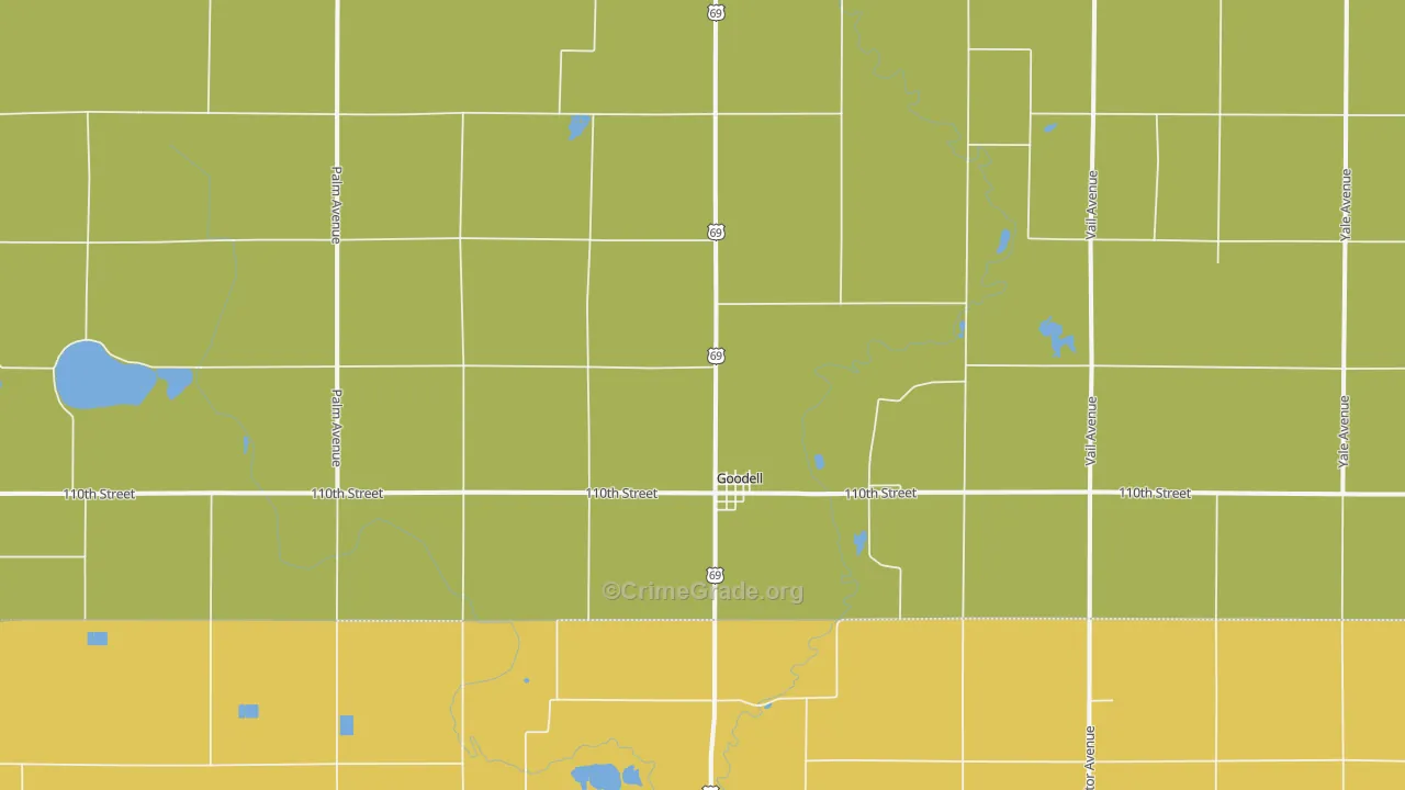 50439, IA Map of Theft Rates