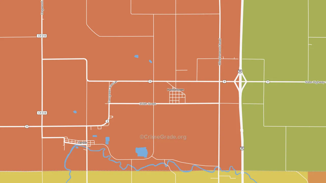 50444, IA Map of Theft Rates