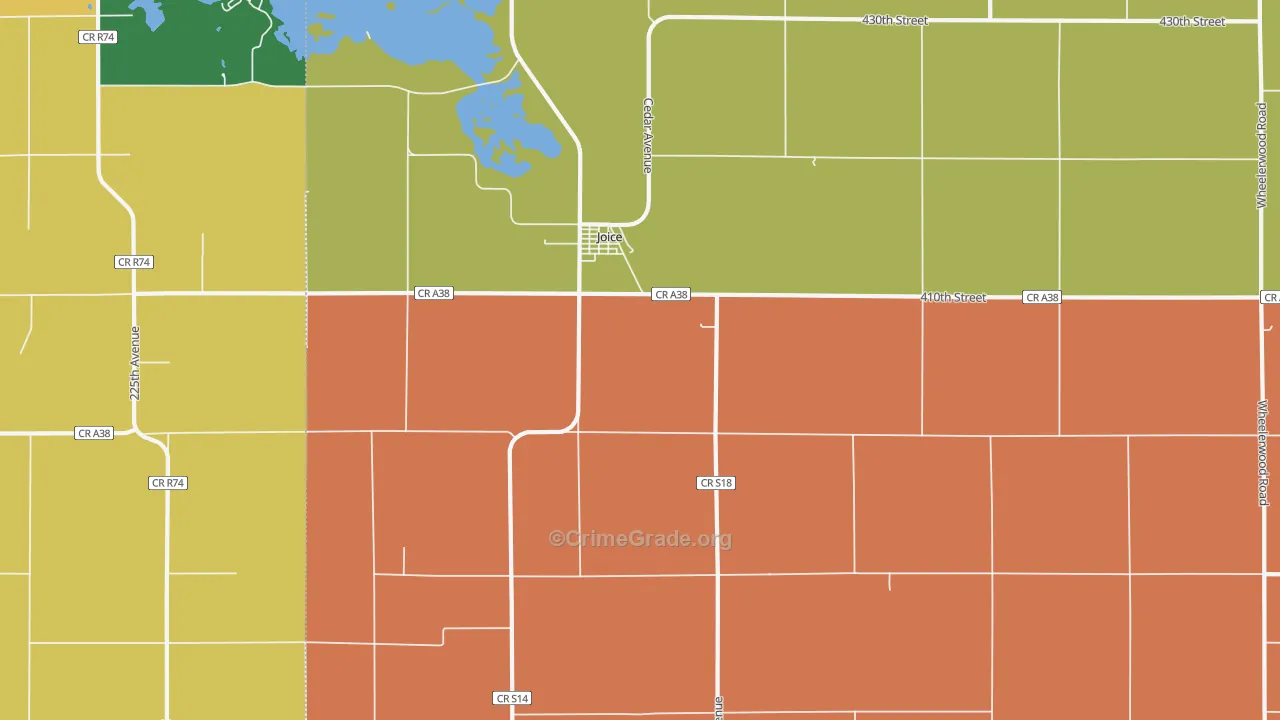 50446, IA Map of Theft Rates