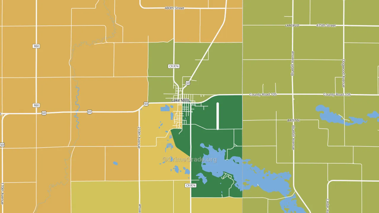 50450, IA Map of Theft Rates