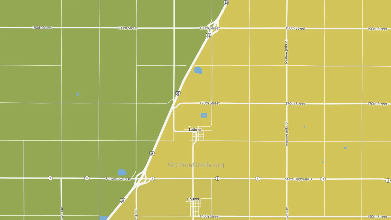 50452, IA Map of Theft Rates