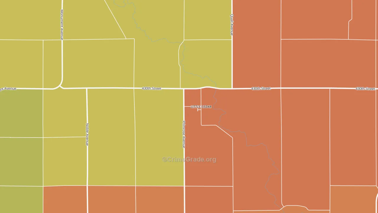 50454, IA Map of Theft Rates