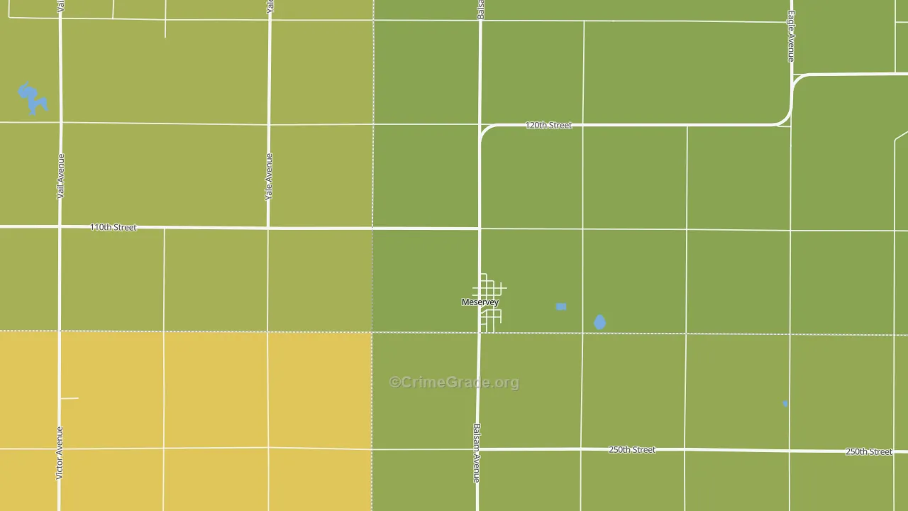 50457, IA Map of Theft Rates