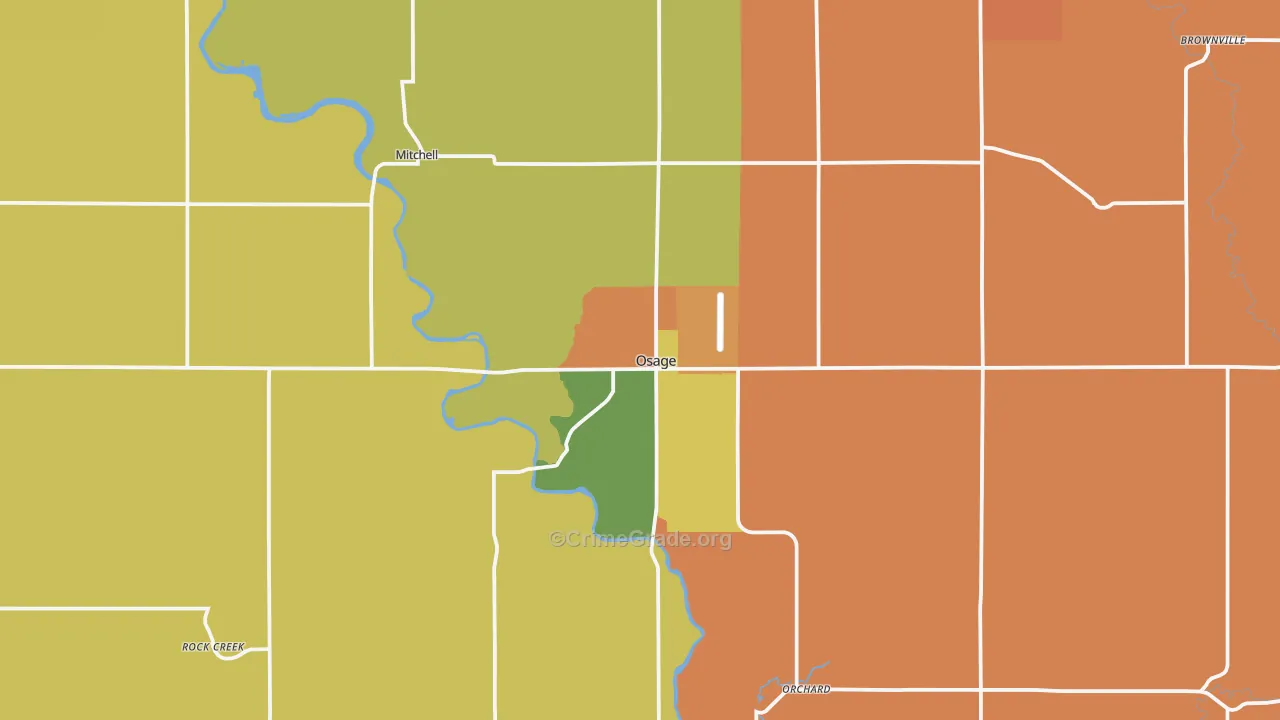 50461, IA Map of Theft Rates