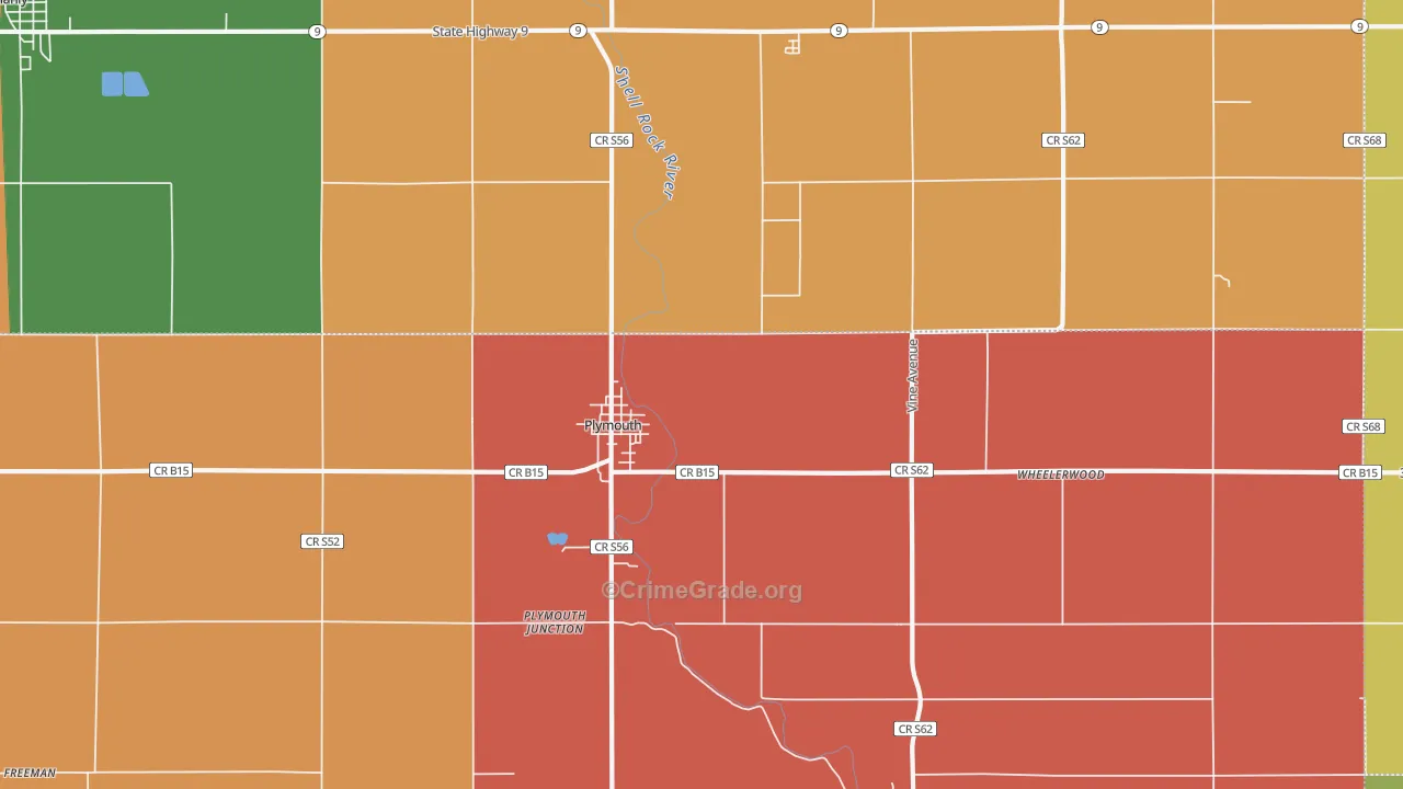 50464, IA Map of Theft Rates