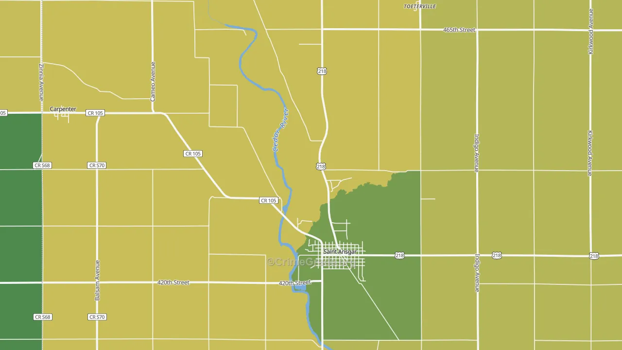 50472, IA Map of Theft Rates