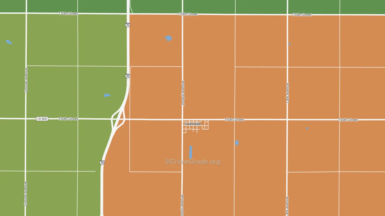 50477, IA Map of Theft Rates