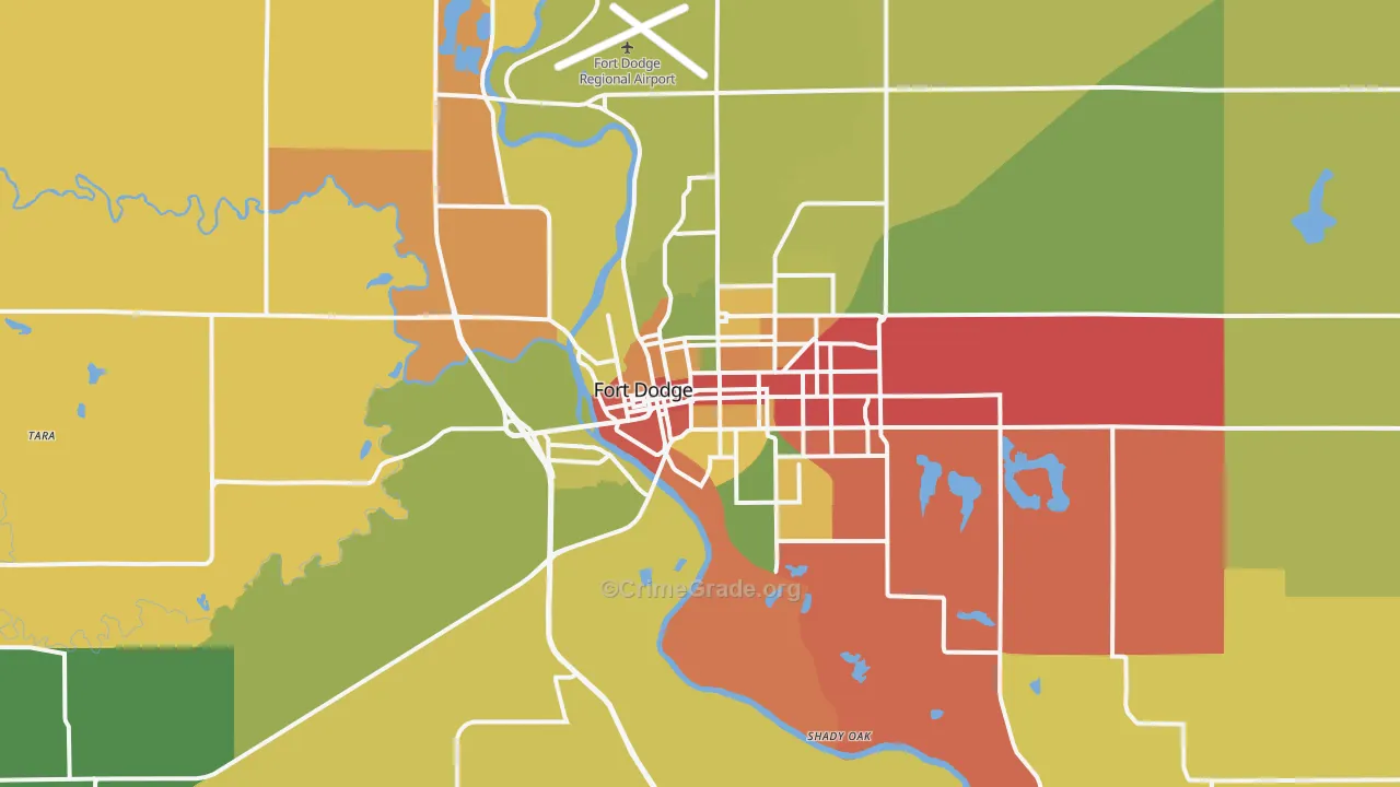 50501, IA Map of Theft Rates