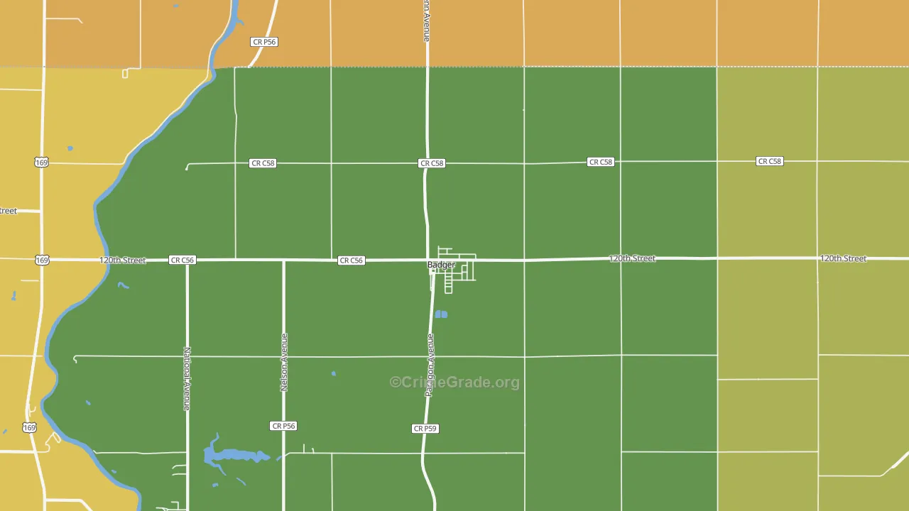 50516, IA Map of Theft Rates