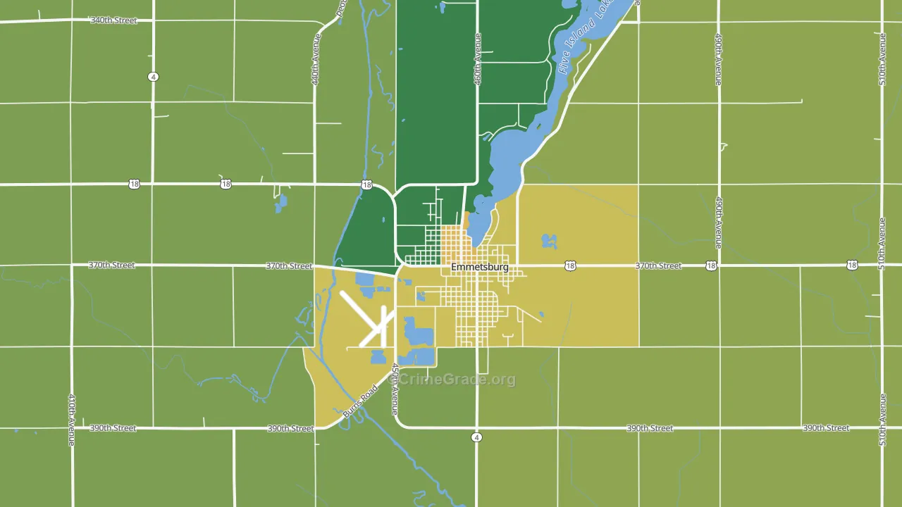 50536, IA Map of Theft Rates