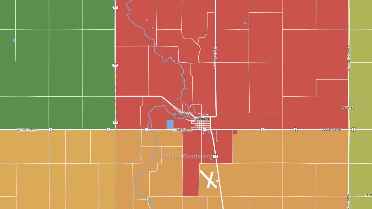50542, IA Map of Theft Rates