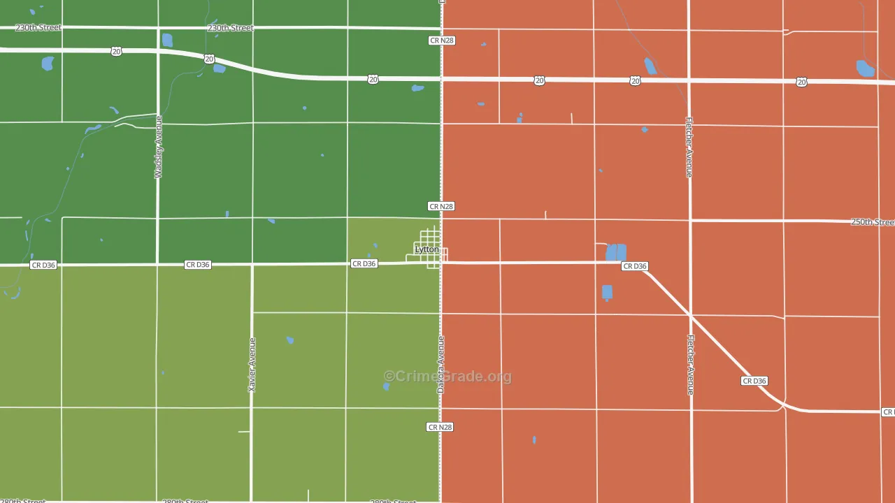50561, IA Map of Theft Rates