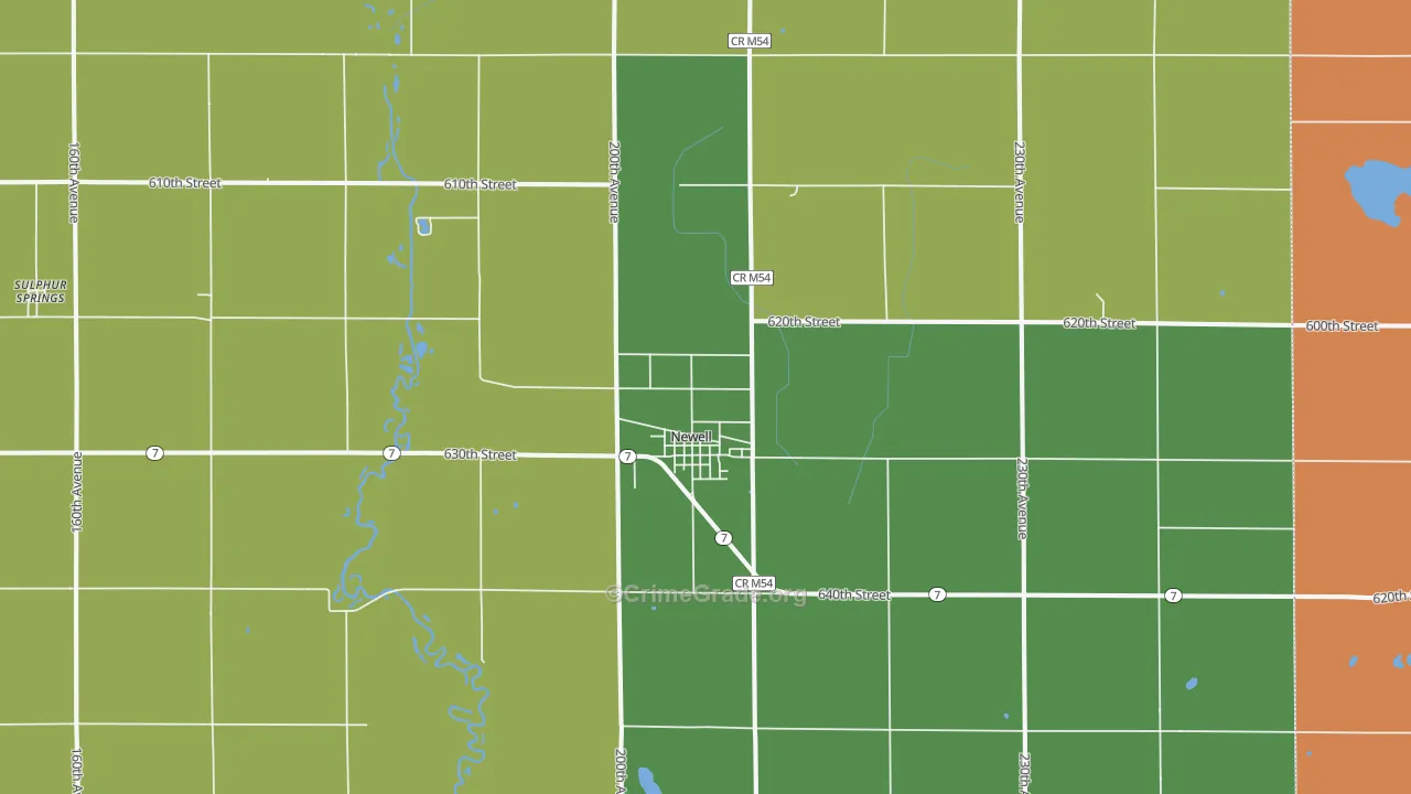 50568, IA Map of Theft Rates