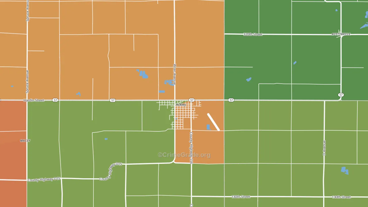 50601, IA Map of Theft Rates