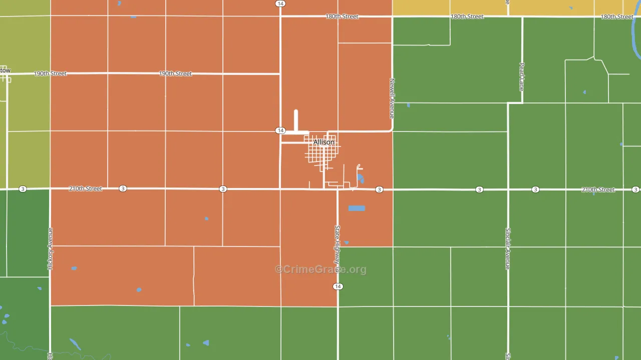 50602, IA Map of Theft Rates