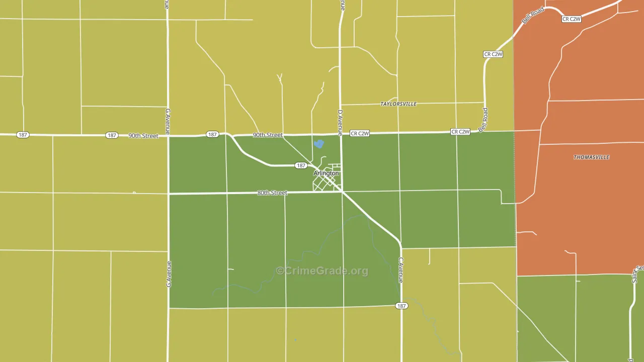50606, IA Map of Theft Rates