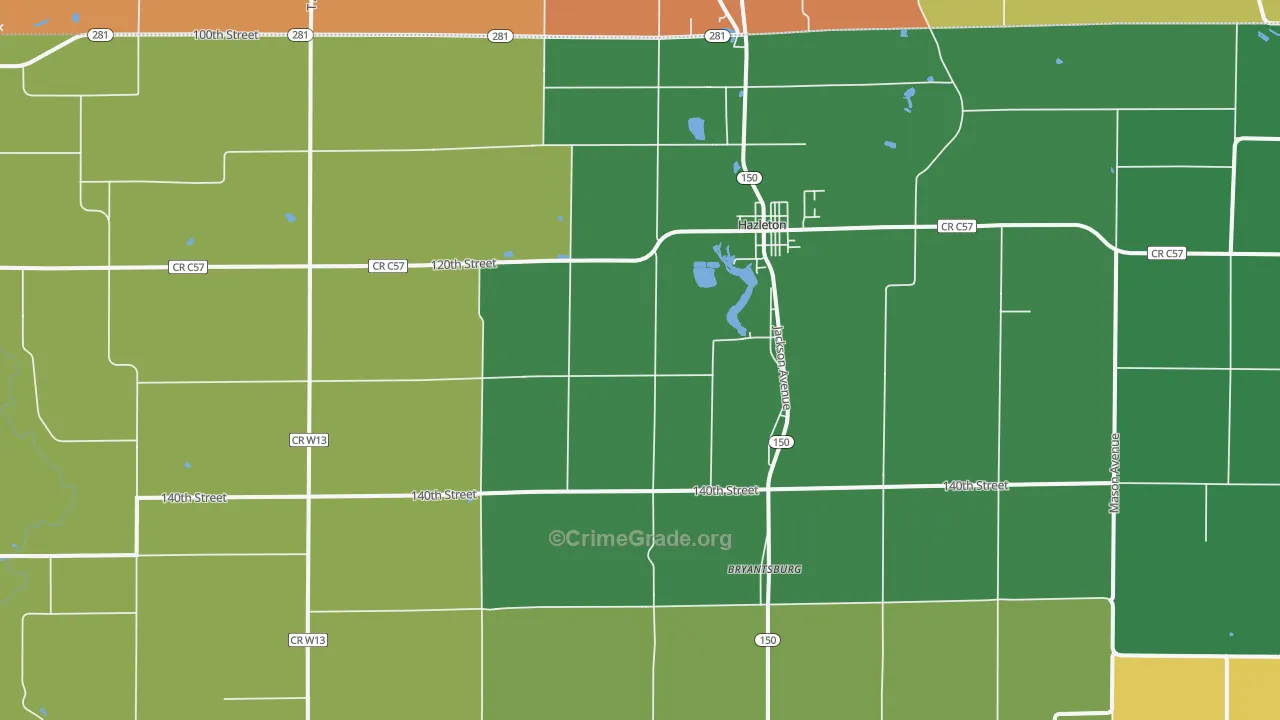 50641, IA Map of Theft Rates