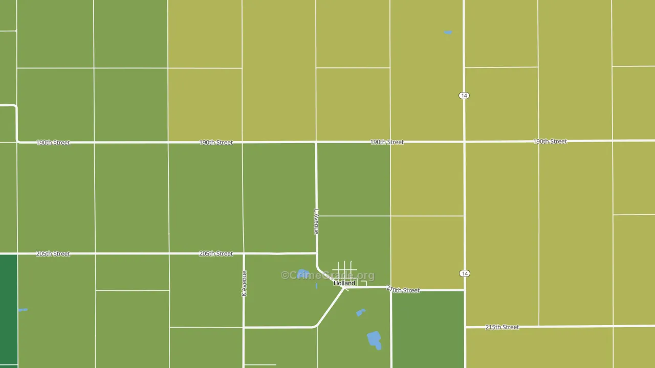 50642, IA Map of Theft Rates
