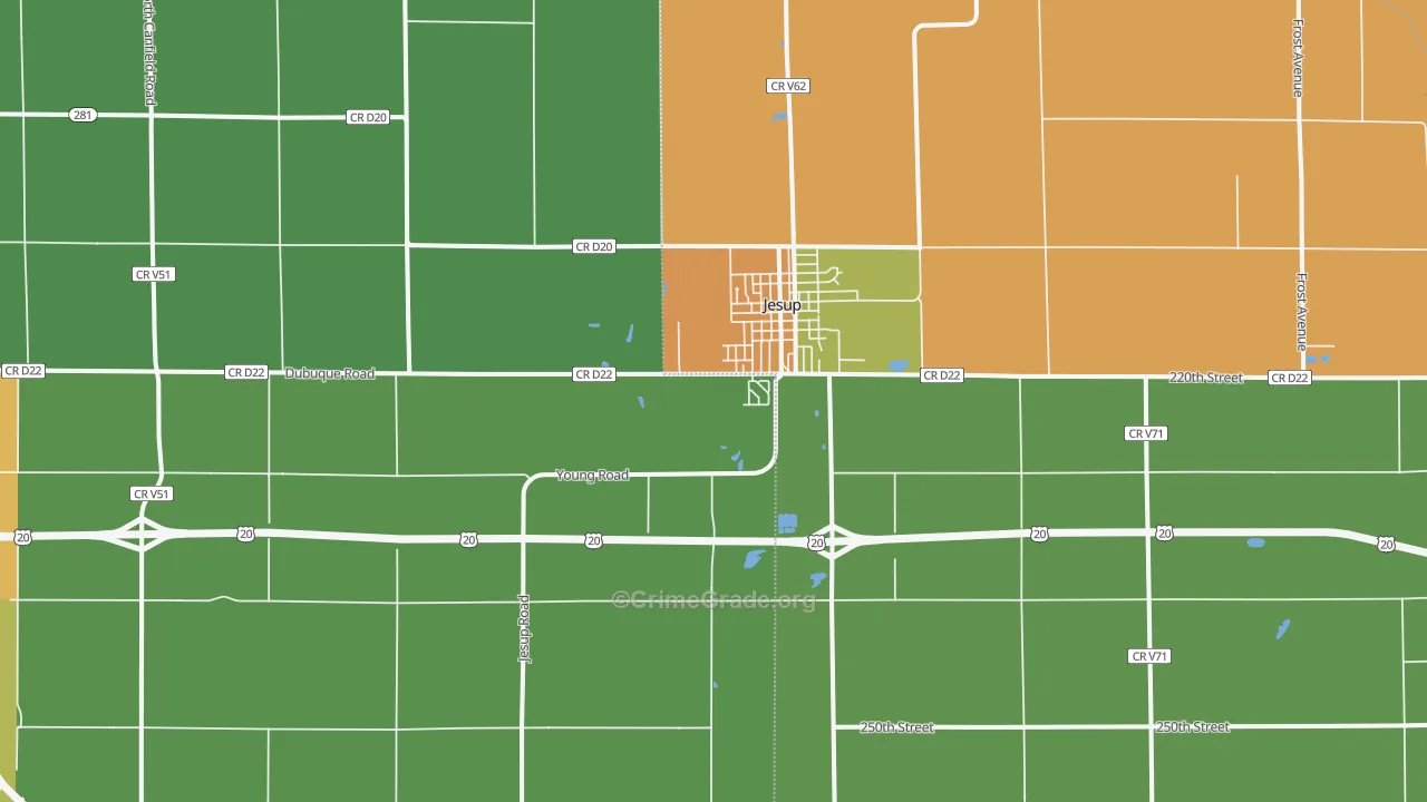 50648, IA Map of Theft Rates