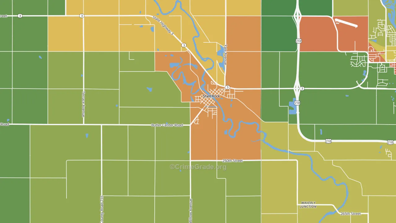 50670, IA Map of Theft Rates